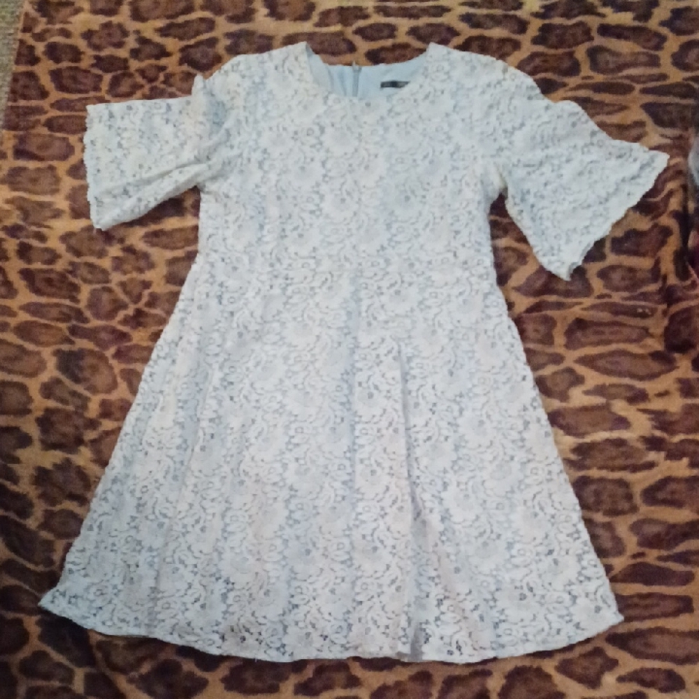 Zara Mint Blue Lace Retro Dress S